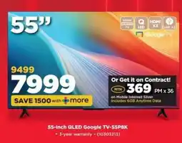 HiFi Corp 55-Inch QLED Google TV-55P8K offer