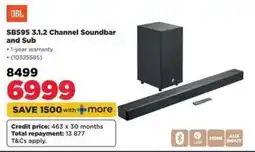 HiFi Corp JBL SB595 3.1.2 Channel Soundbar and Sub offer