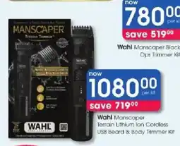 Clicks Wahl Manscaper Terrain Lithium Ion Cordless USB Beard & Body Trimmer Kit offer