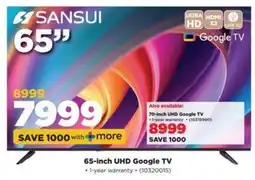 HiFi Corp SANSUI 65-inch UHD Google TV offer