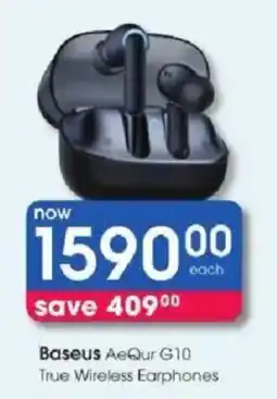 Clicks Baseus AeQur G10 True Wireless Earphones offer