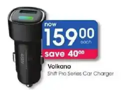Clicks Volkano Shift Pro Series Car Charger offer