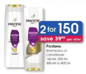 Clicks Pantene Shampoo or Conditioner offer