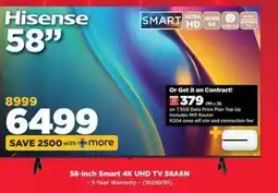 HiFi Corp Hisense 58" Smart 4K UHD TV 58A6N offer