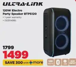 HiFi Corp ULTRA-LINK 120W Electro Party Speaker BTPS120 offer