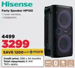 HiFi Corp Hisense Party Speaker HP100 offer