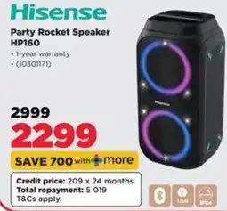 HiFi Corp Hisense Party Rocket Speaker HP160 offer