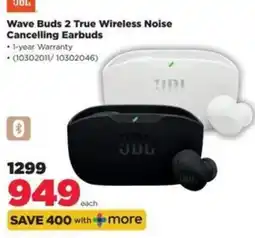 HiFi Corp JBL Wave Buds 2 True Wireless Noise Cancelling Earbuds offer
