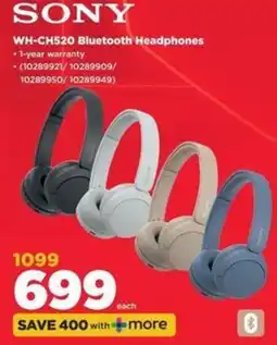 HiFi Corp SONY WH-CH520 Bluetooth Headphones offer