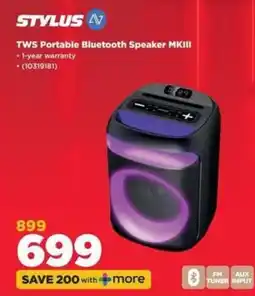 HiFi Corp STYLUS TWS Portable Bluetooth Speaker MKIII offer