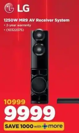 HiFi Corp LG 1250W MR9 AV Receiver System offer