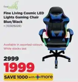 HiFi Corp Fine Living Cosmic LED Lights Gaming Chair Blue/Black offer
