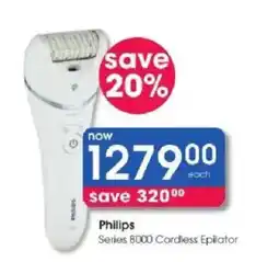 Clicks Philips Series 8000 Cordless Epilator offer