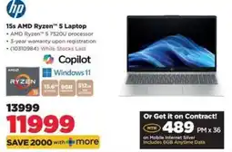HiFi Corp HP 15s AMD Ryzen 5 Laptop offer