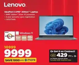 HiFi Corp Lenovo IdeaPad 3 AMD Athlon Laptop offer