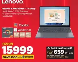 HiFi Corp Lenovo IdeaPad 3 AMD Ryzen 7 Laptop offer