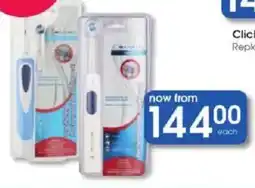 Clicks Clicks Battery-Operated or Rechargeable Toothbrushes offer