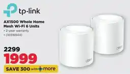 HiFi Corp tp-link AX1500 Whole Home Mesh Wi-Fi 6 Units offer
