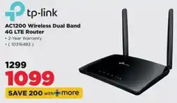 HiFi Corp tp-link AC1200 Wireless Dual Band 4G LTE Router offer