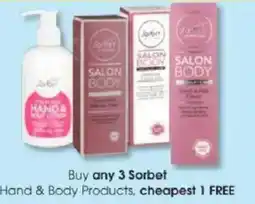 Clicks Sorbet Hand & Body Products offer