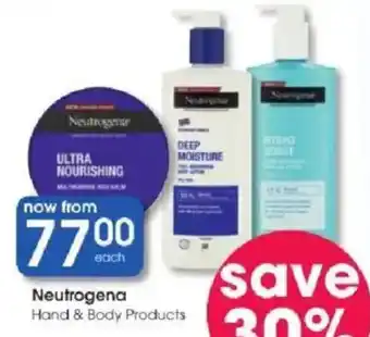 Clicks Neutrogena Hand & Body Products offer