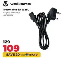HiFi Corp Volkano Presto 3Pin SA to IEC offer
