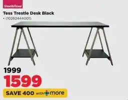 HiFi Corp Steel&Rose Tess Trestle Desk Black offer