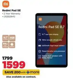 HiFi Corp Redmi Pad SE offer