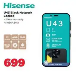 HiFi Corp Hisense U43 Black Network Locked offer