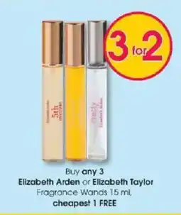 Clicks Elizabeth Arden or Elizabeth Taylor Fragrance Wands offer