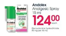 Clicks Andolex Analgesic Spray offer