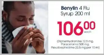 Clicks Benylin 4 Flu Syrup offer