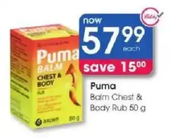 Clicks Puma Balm Chest & Body Rub offer