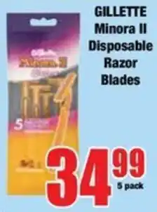 Boxer Gillette Minora II Disposable Razor Blades offer