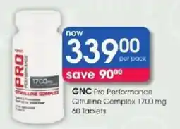 Clicks GNC Pro Performance Citrulline Complex 1700 mg offer