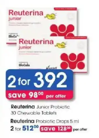 Clicks Reuterina Junior Probiotic offer