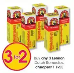 Clicks Lennon Dutch Remedies offer