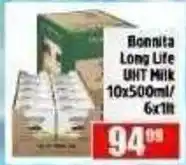 Devland Cash And Carry Bonnita Long Life UHT Milk offer