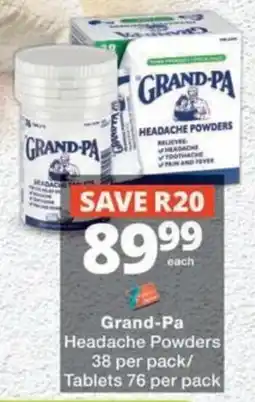 MediRite Grand-Pa Headache Powders offer