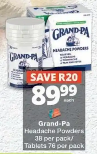 Grand-Pa Headache Powders