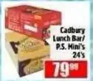 Devland Cash And Carry Cadbury Lunch Bar/ P.S. Mini's offer