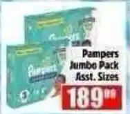 Devland Cash And Carry Pampers Jumbo Pack Assorted offer