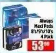 Devland Cash And Carry Always Maxi Pads offer