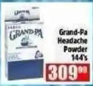 Devland Cash And Carry Grand-Pa Headache Powder offer