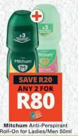 MediRite Mitchum Anti-Perspirant Roll-On for Ladies/Men offer