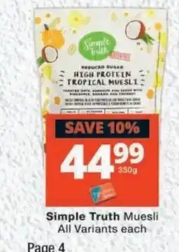 MediRite Simple Truth Muesli offer