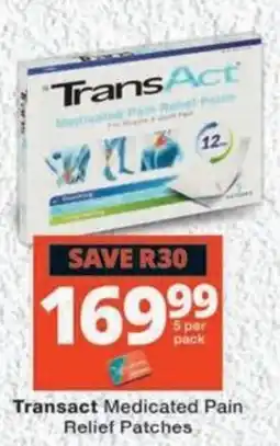 MediRite TransAct Medicated Pain Relief Patches offer
