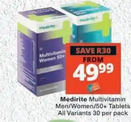 MediRite Medirite Multivitamin Men/Women/50+ Tablets offer