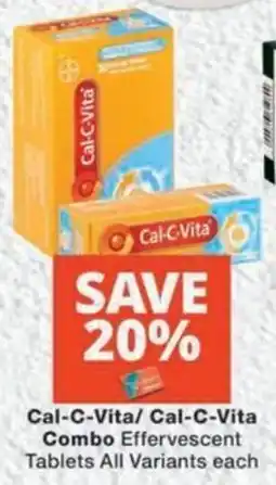 MediRite Cal-C-Vita/ Cal-C-Vita Combo Effervescent Tablets offer