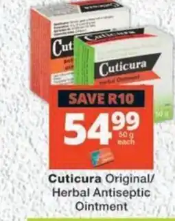 MediRite Cuticura Original/Herbal Antiseptic Ointment offer